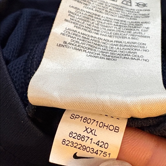 Nike sleeveless jersey blue white rubberized stripes on the side size 2XL - Picture 12 of 12